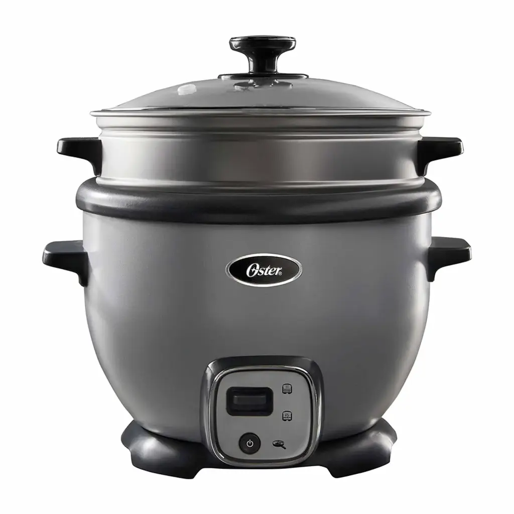 Arrocera multiusos Oster® acero inoxidable con función sofrito y bandeja de vapor CKSTRC7030S