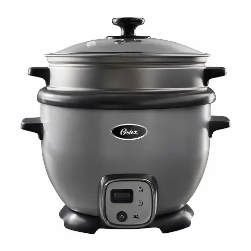 Arrocera multiusos Oster® acero inoxidable con función sofrito y bandeja de vapor CKSTRC7030S