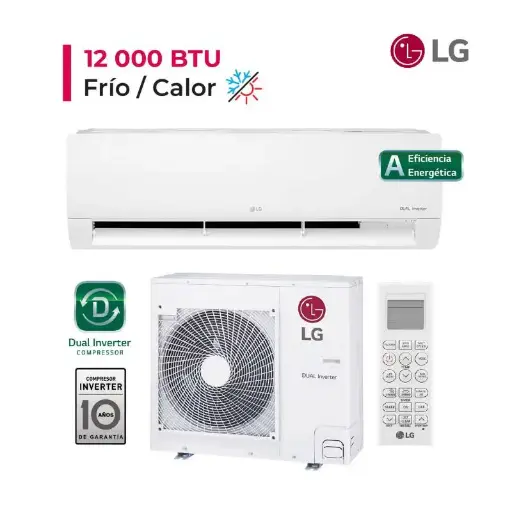 AIRE ACONDICIONADO LG SPLIT DE 12,000 BTU/H CONVENCIONAL FRÍO SOLO
